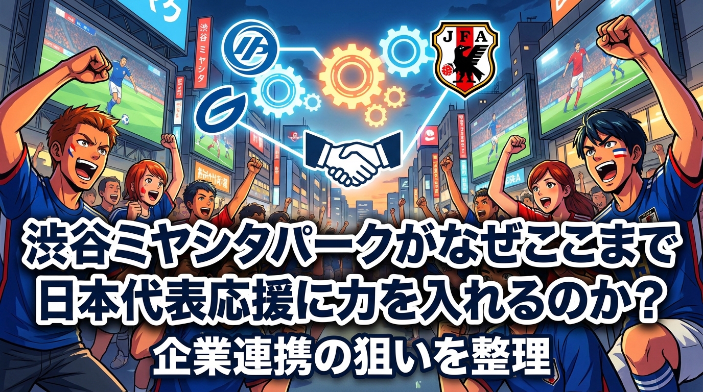渋谷ミヤシタパークがなぜここまで日本代表応援に力を入れるのか?企業連携の狙いを整理