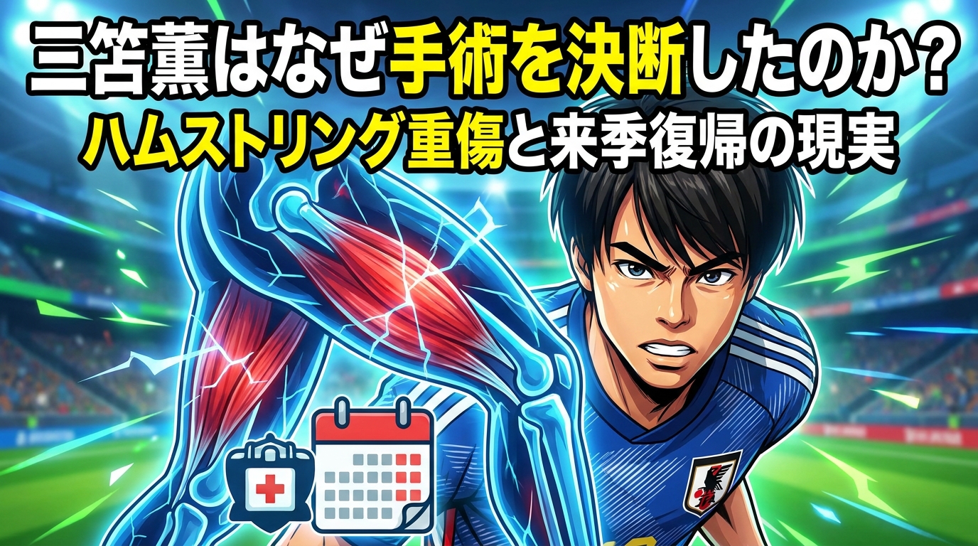 三笘薫はなぜ手術を決断したのか?ハムストリング重傷と来季復帰の現実