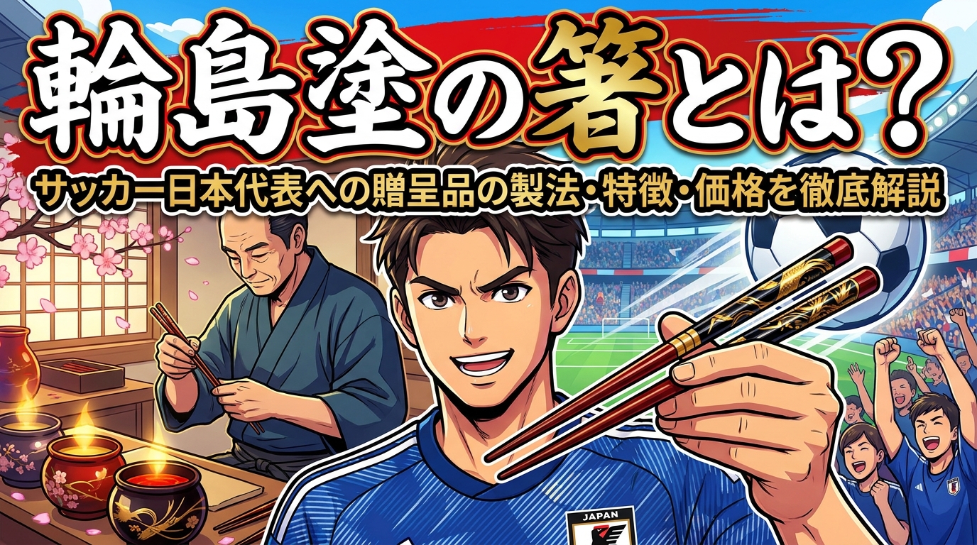 輪島塗の箸とは?サッカー日本代表への贈呈品の製法・特徴・価格を徹底解説