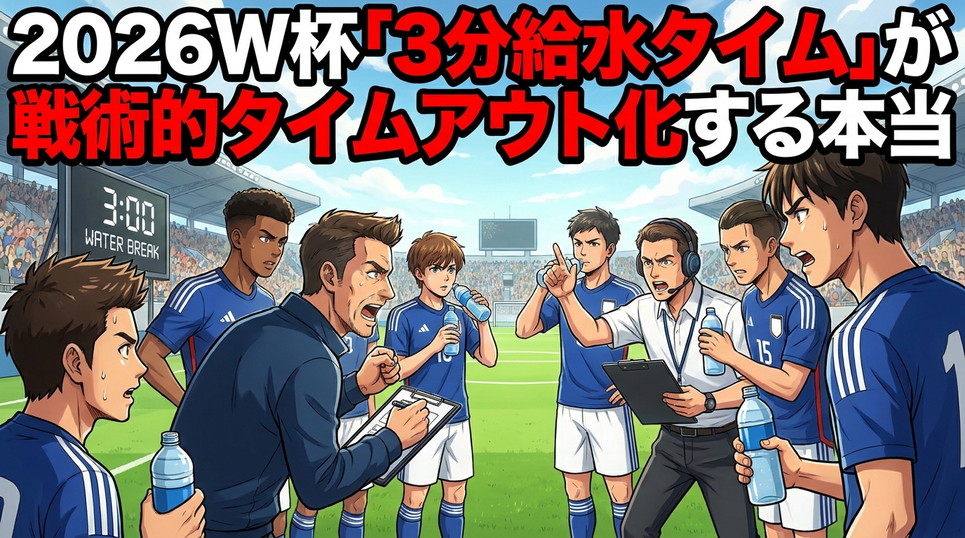 2026W杯「3分給水タイム」が戦術的タイムアウト化する本当の理由は?現場から懸念される影響を整理