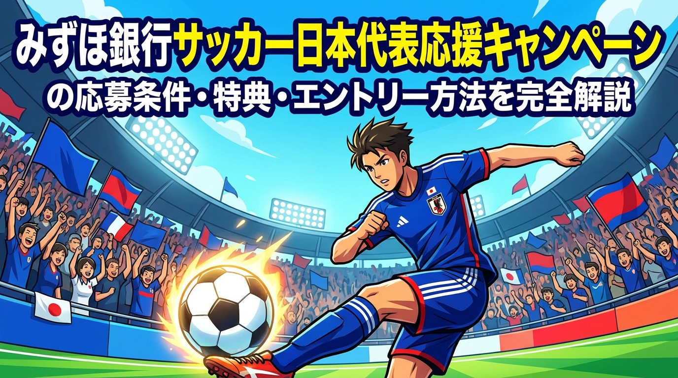 みずほ銀行サッカー日本代表応援キャンペーンの応募条件・特典・エントリー方法を完全解説
