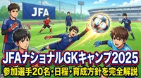 JFAナショナルGKキャンプ2025の参加選手20名・日程・育成方針を完全解説