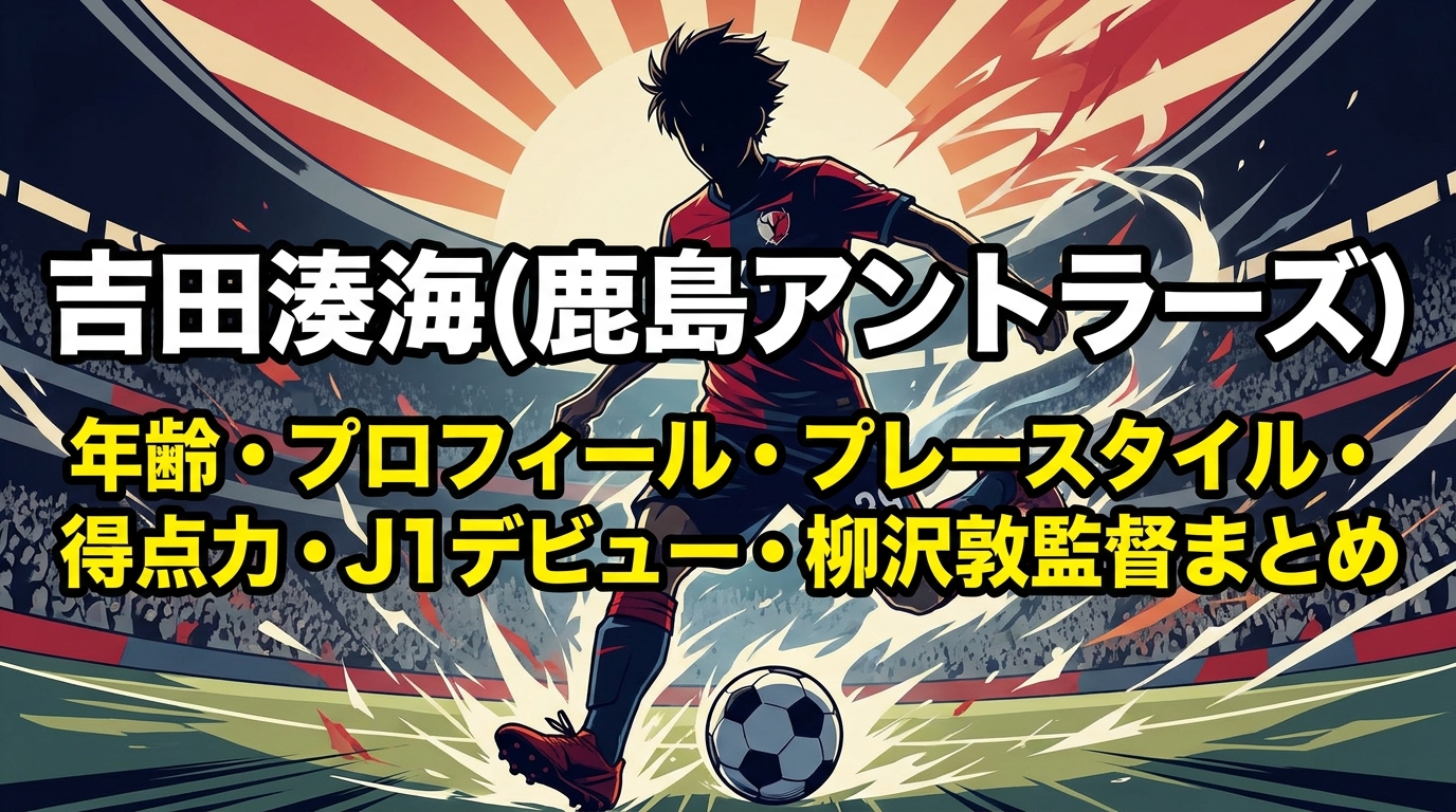 吉田湊海(鹿島アントラーズ)年齢・プロフィール・プレースタイル・得点力・J1デビュー・柳沢敦監督まとめ