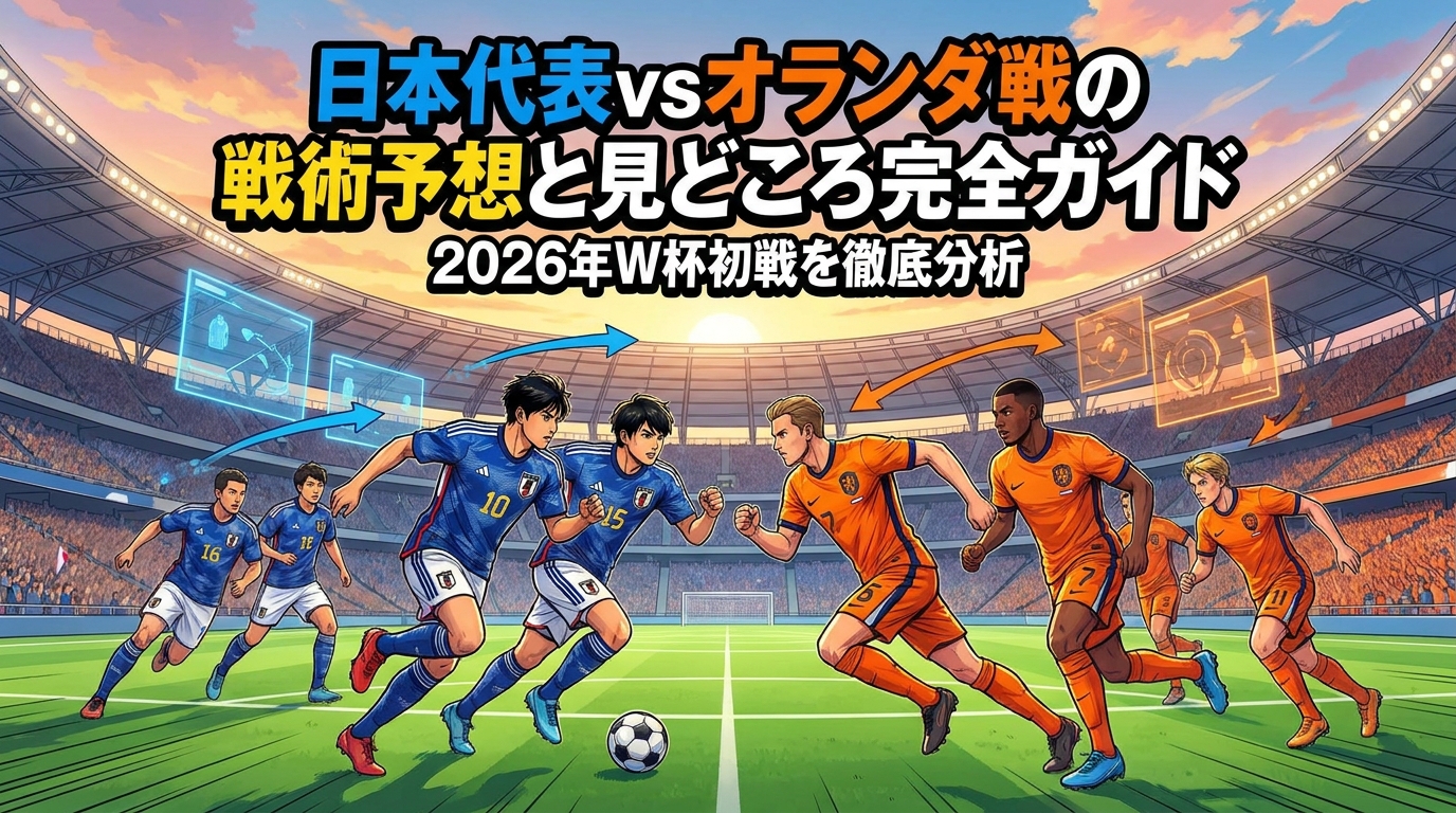 日本代表vsオランダ戦の戦術予想と見どころ完全ガイド|2026年W杯初戦を徹底分析