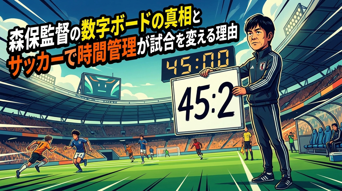森保監督の数字ボードの真相とサッカーで時間管理が試合を変える理由