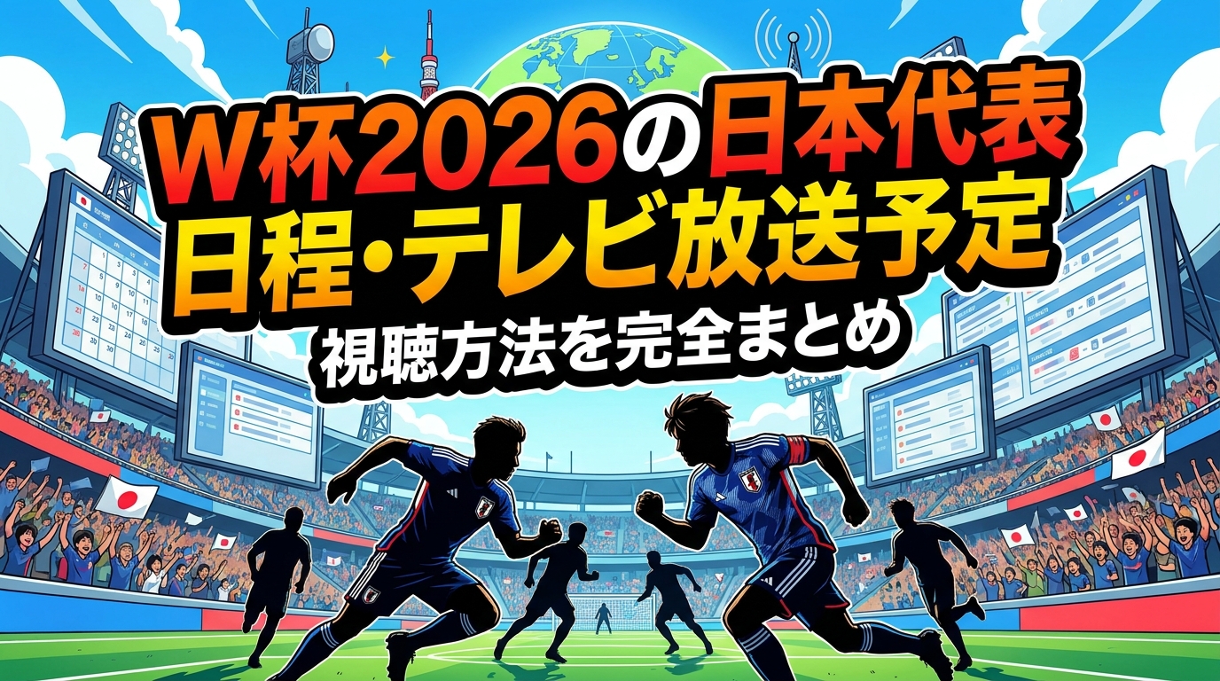 W杯2026の日本代表日程・テレビ放送予定・視聴方法を完全まとめ