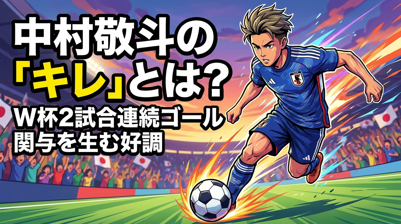 中村敬斗の「キレ」とは？W杯2試合連続ゴール関与を生む好調の理由を徹底解説