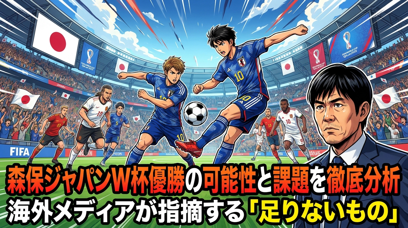 森保ジャパンW杯優勝の可能性と課題を徹底分析|海外メディアが指摘する「足りないもの」とは