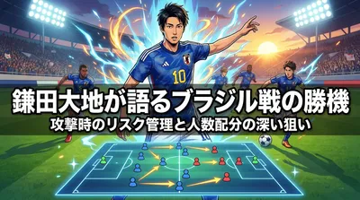 鎌田大地が語るブラジル戦の勝機|攻撃時のリスク管理と人数配分の深い狙い