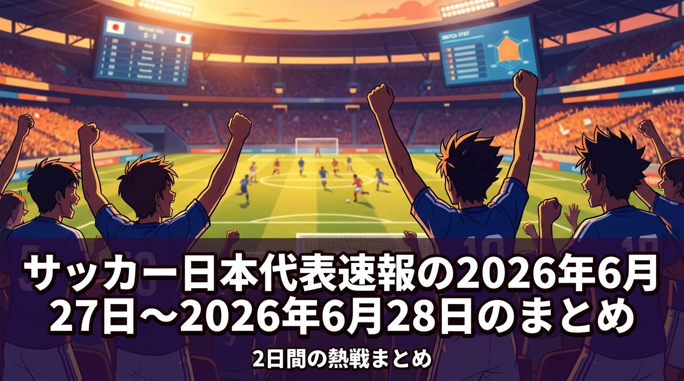 サッカー日本代表速報の2026年6月27日〜2026年6月28日のまとめ