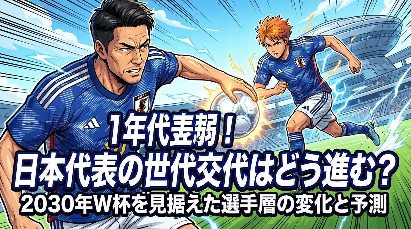 日本代表の世代交代はどう進む?2030年W杯を見据えた選手層の変化と予測