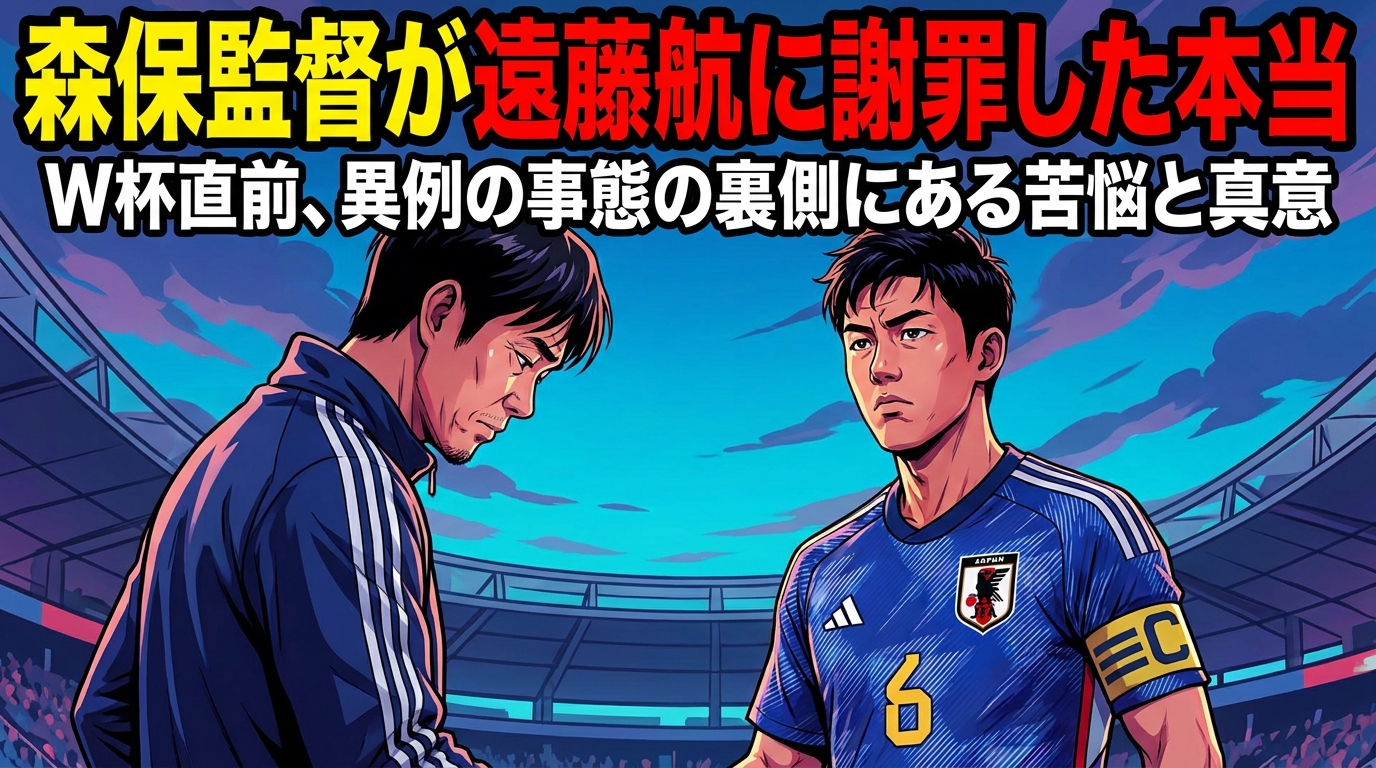 森保監督が遠藤航に謝罪した本当の理由は？チームのための非情な決断と監督の葛藤