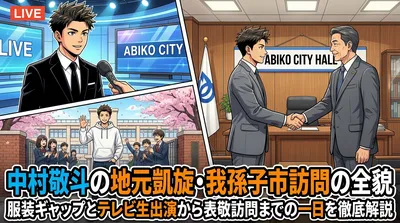 中村敬斗の地元凱旋・我孫子市訪問の全貌｜服装ギャップとテレビ生出演から表敬訪問までの一日を徹底解説