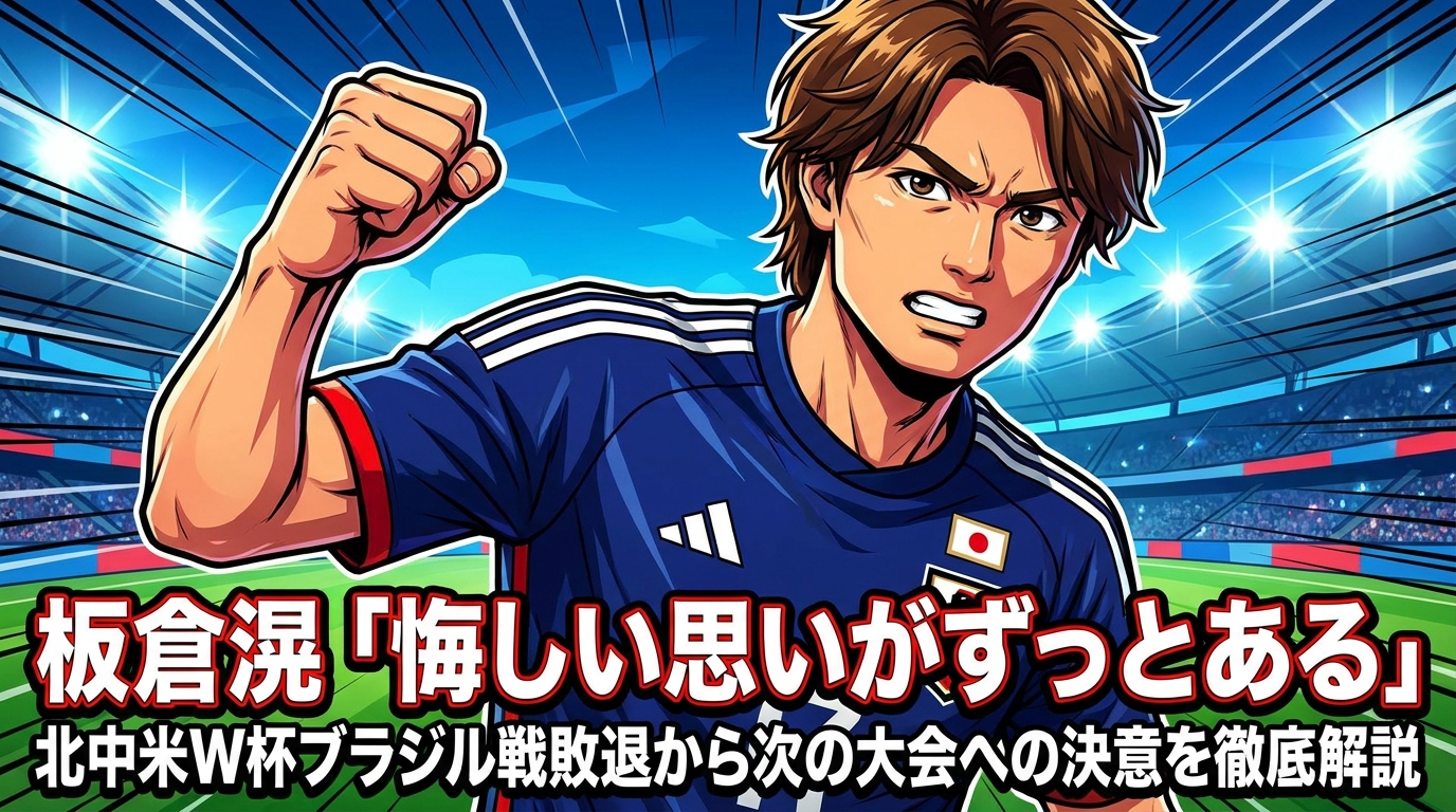 板倉滉「悔しい思いがずっとある」北中米W杯ブラジル戦敗退から次の大会への決意を徹底解説