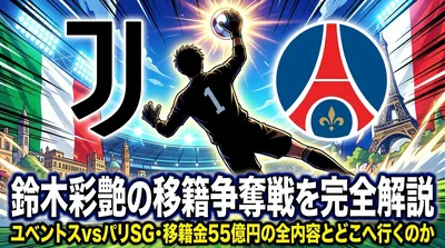 鈴木彩艶の移籍争奪戦を完全解説｜ユベントスvsパリSG・移籍金55億円の全内容とどこへ行くのか