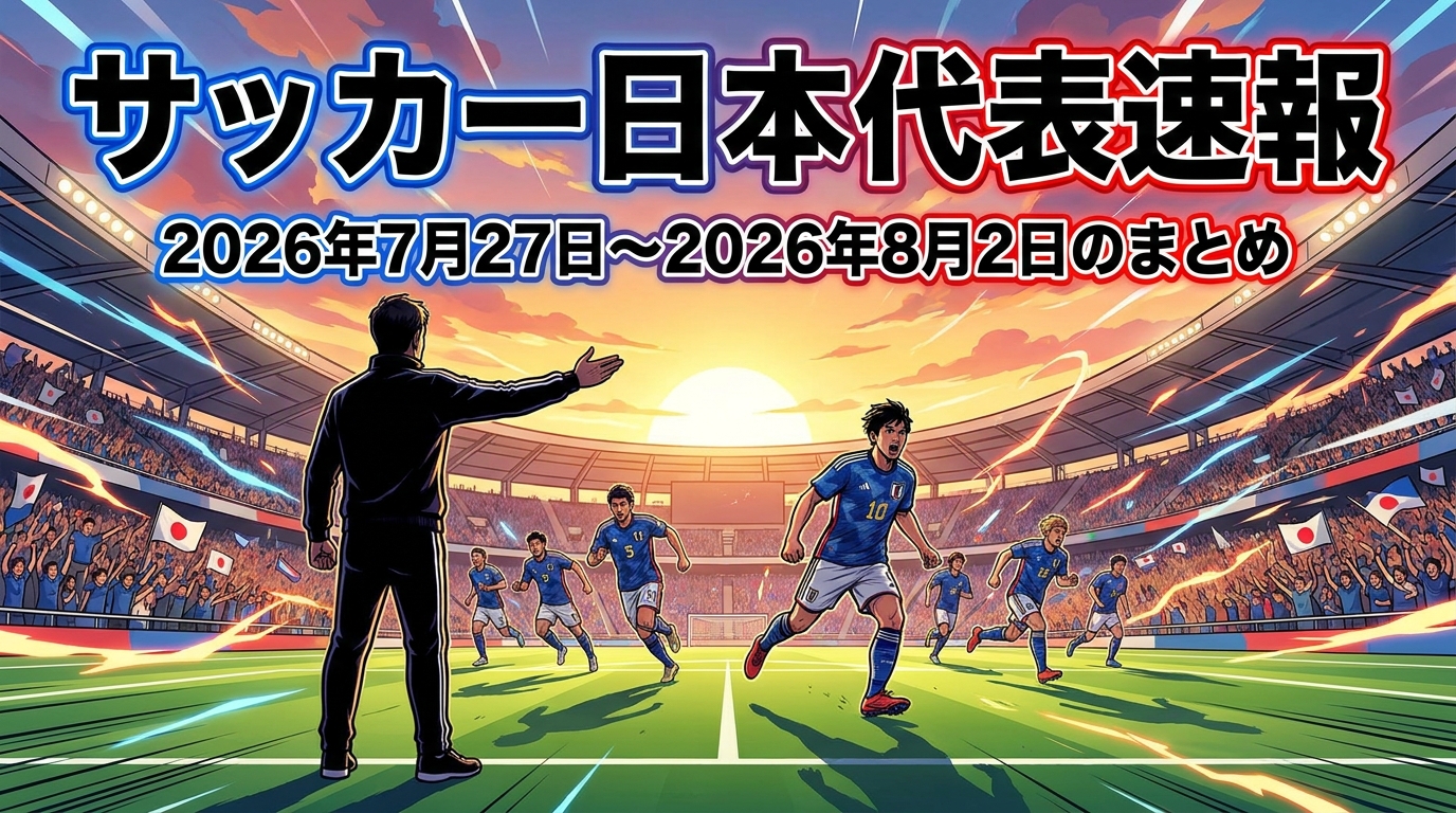 サッカー日本代表速報の2026年7月27日〜2026年8月2日のまとめ