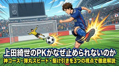 上田綺世のPKがなぜ止められないのか｜神コース・弾丸スピード・駆け引きを3つの視点で徹底解説