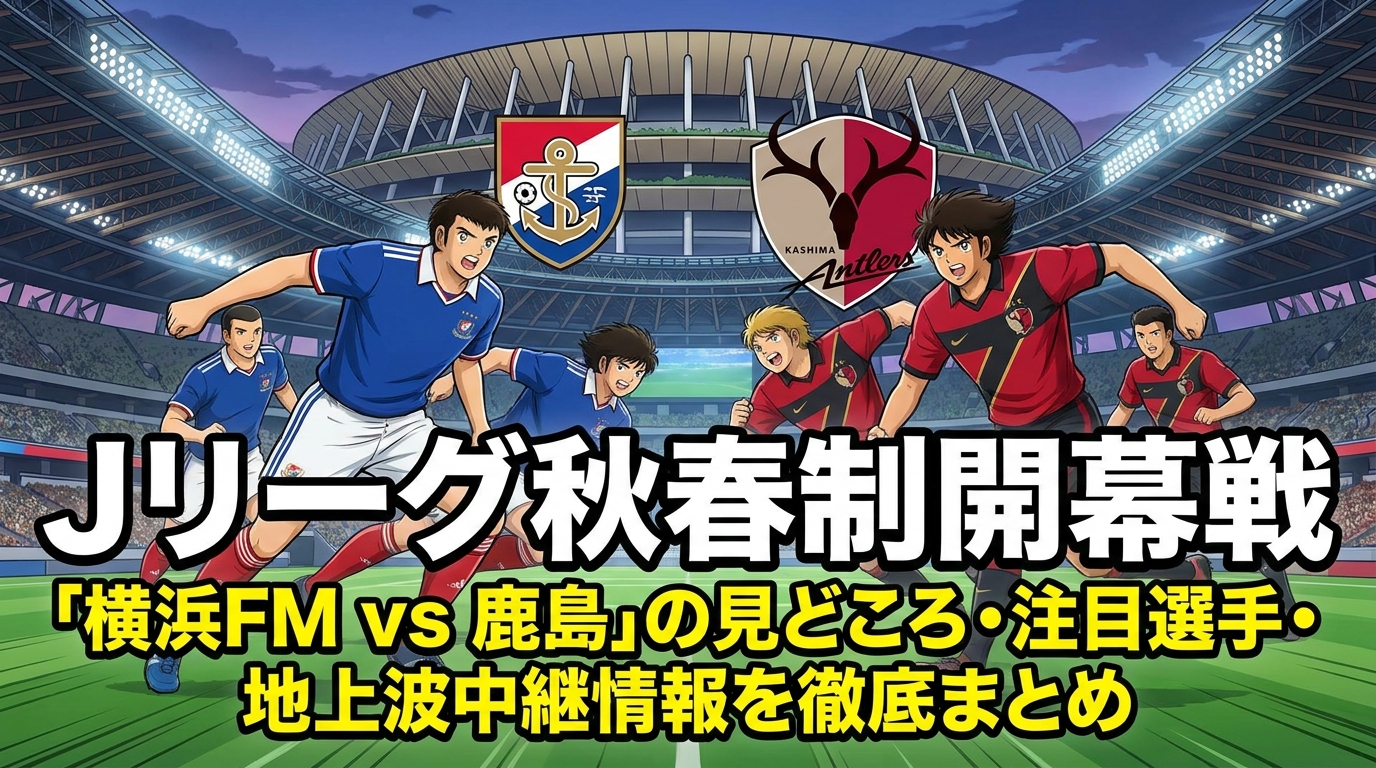 Jリーグ秋春制開幕戦「横浜FM vs 鹿島」の見どころ・注目選手・地上波中継情報を徹底まとめ