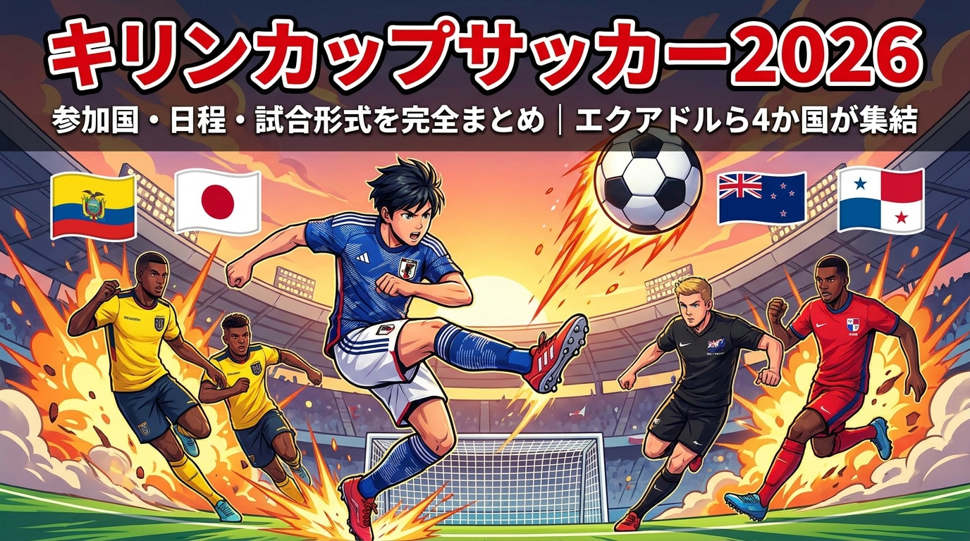 キリンカップサッカー2026の参加国・日程・試合形式を完全まとめ｜エクアドルら4か国が集結