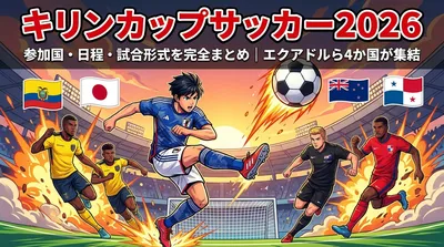 キリンカップサッカー2026の参加国・日程・試合形式を完全まとめ｜エクアドルら4か国が集結