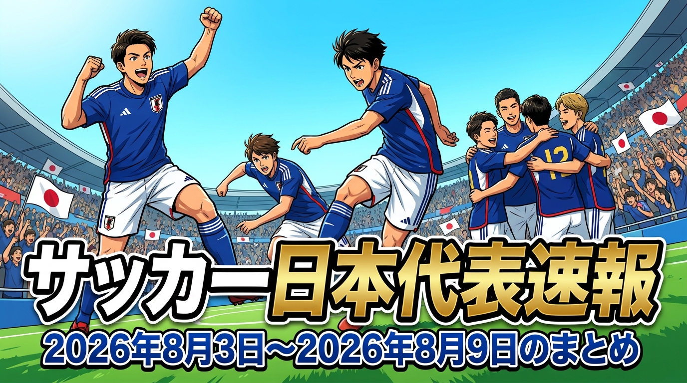 サッカー日本代表速報の2026年8月3日〜2026年8月9日のまとめ