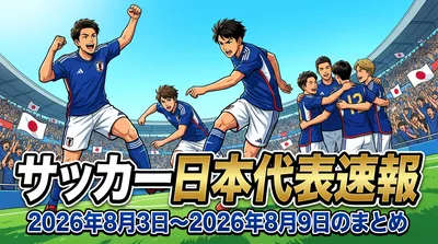 サッカー日本代表速報の2026年8月3日〜2026年8月9日のまとめ