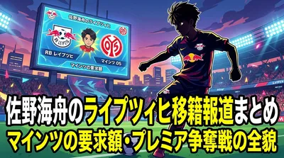 佐野海舟のライプツィヒ移籍報道まとめ｜マインツの要求額・プレミア争奪戦の全貌