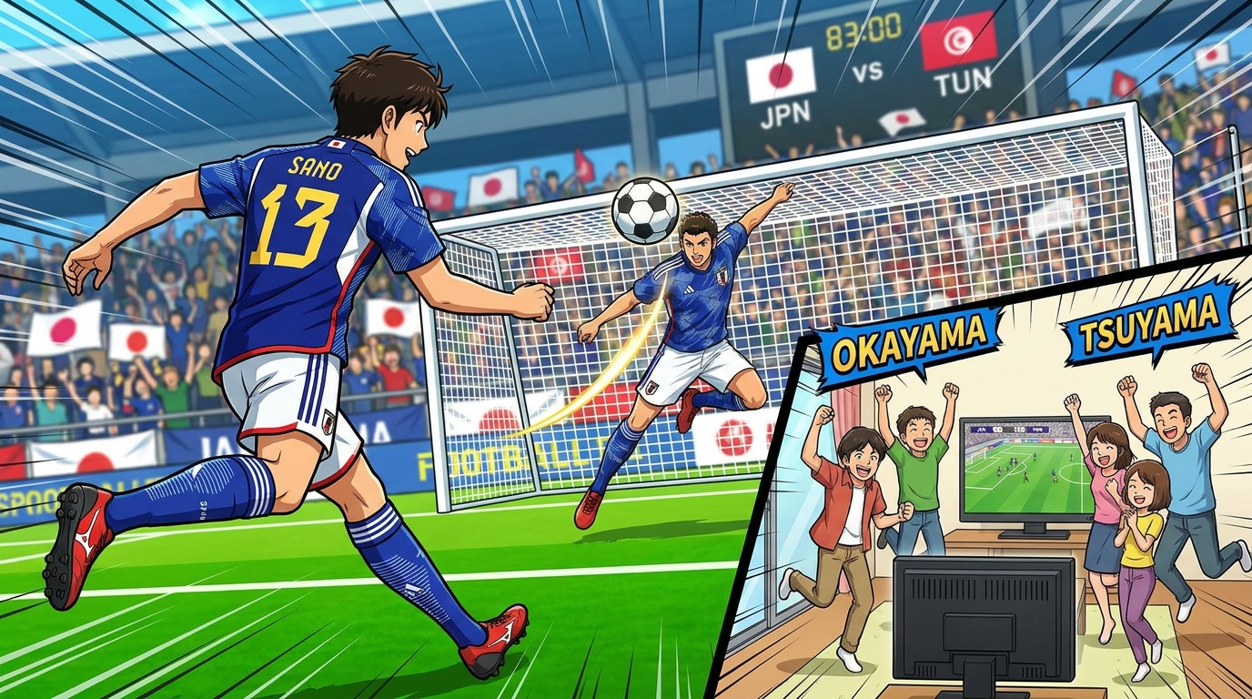 佐野海舟選手がW杯初アシスト！チュニジア戦の決定的瞬間