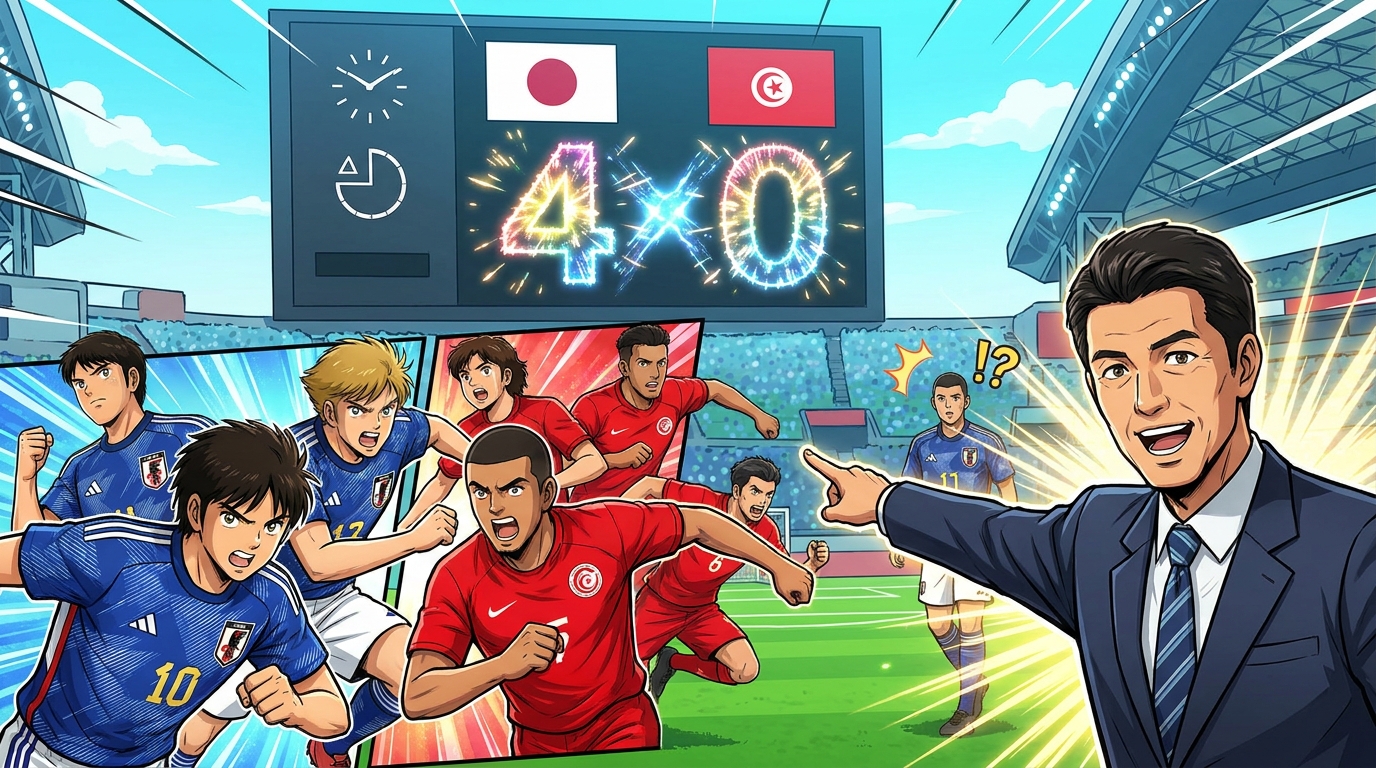 チュニジア戦4-0快勝の試合展開