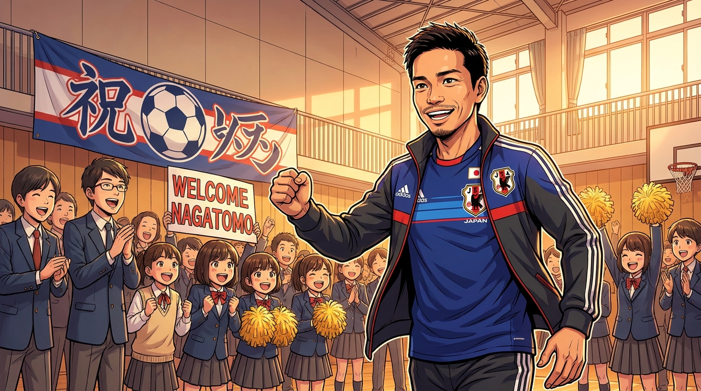 長友佑都選手のサプライズ母校訪問が実現した背景