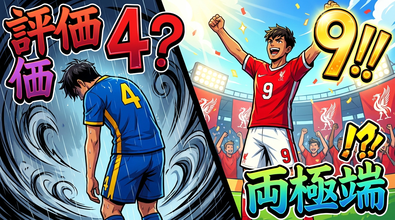 何が起きたのか:チーム最低4点の試合と最高9点の試合、同じ相手で真逆の評価